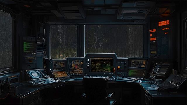 Outpost in the Mist 🌫️： Dark Ambient 🌑 ｜ Hidden Facility 🌲 ｜ Forest Rain 🌧️