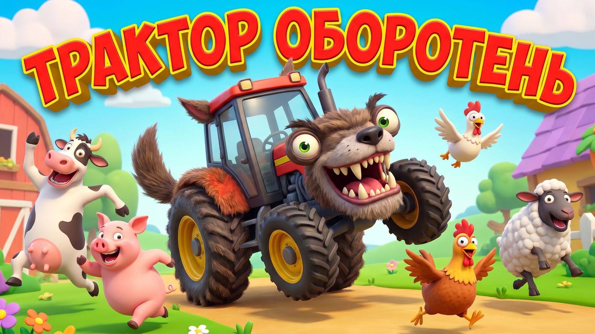 Синий трактор ОБОРОТЕНЬ 🌕🚜 | Таинственный мультфильм для детей про превращение трактора