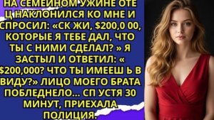 Что ты с ними сделал « — я оцепенела  — «Двести тысяч  Что « — брат побледнел!