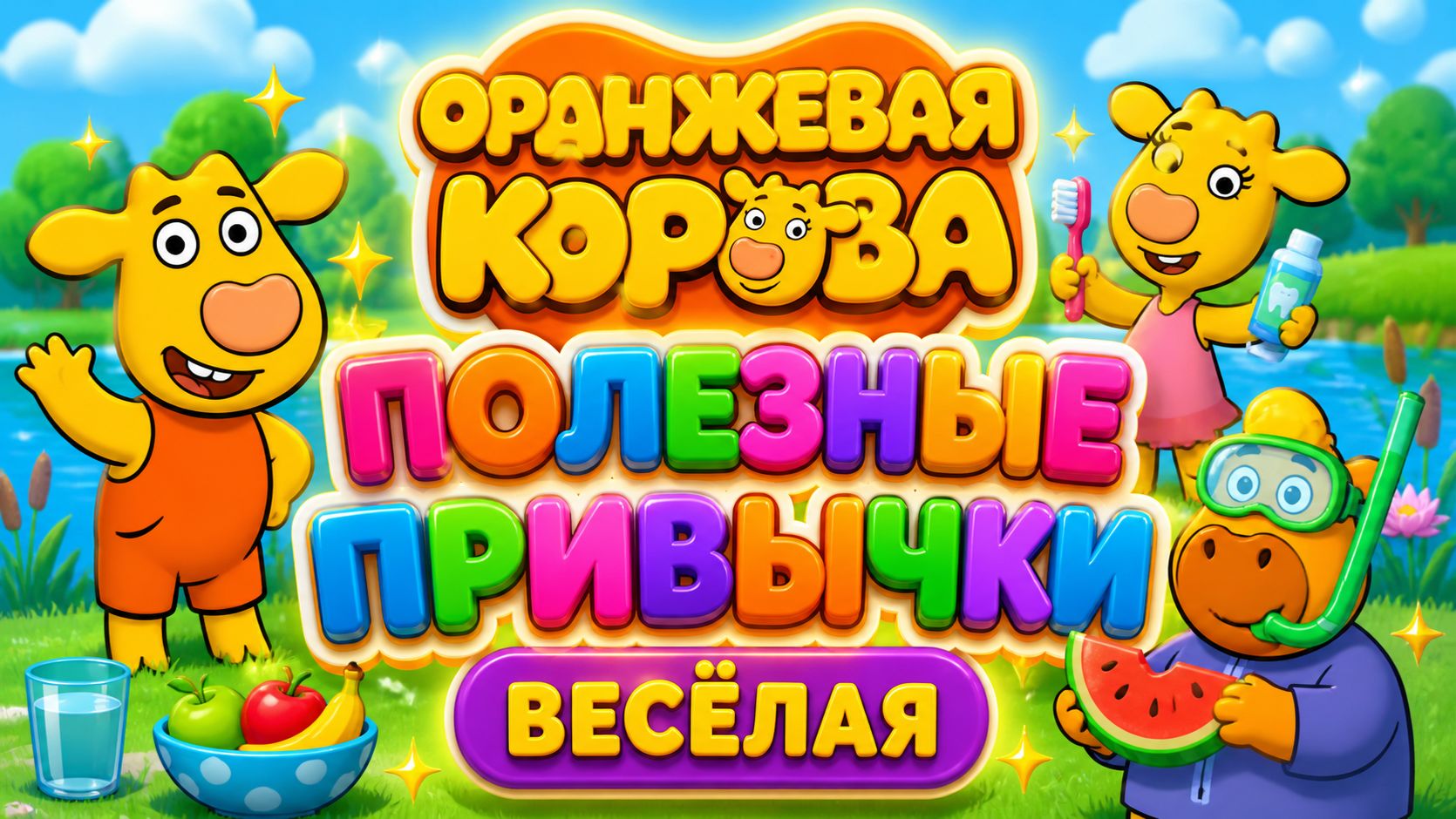 Оранжевая корова: Полезные привычки 🐮 Весёлая игра для детей