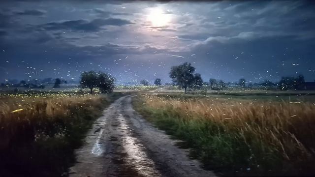midnight field, glowing silence ⧸⧸ drone for deep solitude 🌕