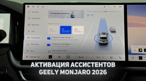 Как активировать асситентов/круиз-контроль/автопарковку Джили Монжаро рестайлинг/ Geely Monjaro 2026