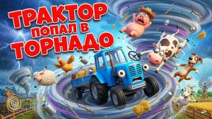 Синий трактор ПОПАЛ В ТОРНАДО 🌪️🚜 | Экстремальные приключения и спасение друзей | Мультфильм