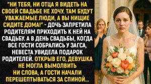 Ни тебя ни отца я видеть на своей свадьбе не хочу. Там будут уважаемые люди, а вы нищие сидите дома