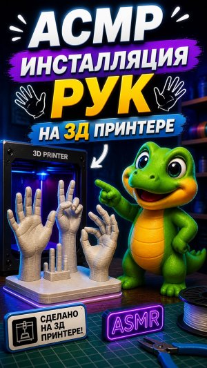 АСМР инсталляция рук на 3д принтере