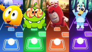 Мультик для детей. Баттл: Где Чики, Оддбодс, Ам Ням, Блуи. Tiles Hop