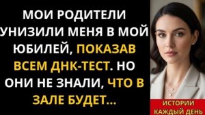 Мои родители унизили меня в мой юбилей, показав всем ДНК тест  Но они не знали, что в зале бу!