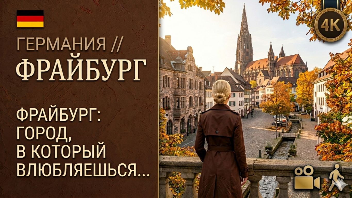 Германия // Фрайбург // Город, в котором хочется остаться навсегда // Сердце Баден-Вюртемберга 4K