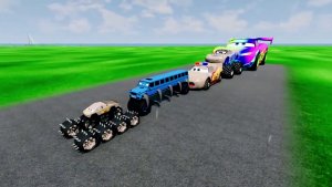 МУЛЬТИКИ ТАЧКИ 🏎️ МОЛНИЯ МАКВИН на ГИГАНТСКИХ КОЛЕСАХ: ЭПИЧНЫЙ СПУСК С КРУТОЙ ГОРЫ 💥🔥