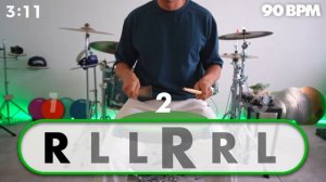 Learn and Practice your SIX STROKE ROLLs with this video (60, 90 and 120 BPM).mp4