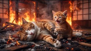Маленький котенок работал на трех работах.Чтобы оплатить больничный счет мамы-кошки!