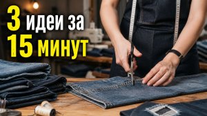 🔥3 ИДЕИ ИЗ СТАРЫХ ДЖИНСОВ ЗА 15 МИНУТ!