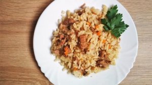 Сытный плов с телятиной