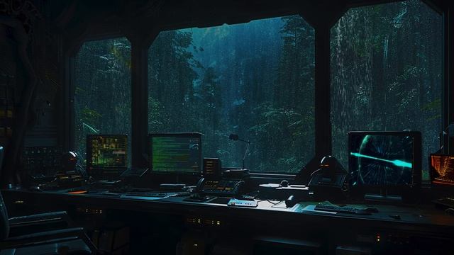 Inside Research Facility Outpost 🕵️♂️🌌 ｜ Post-Apocalypse 🌑 ｜ Dark Ambient 🌧️