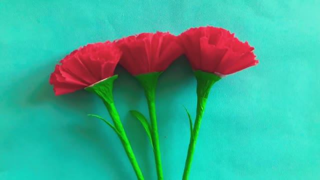Поделки ко Дню Победы на 9 мая! Как сделать Гвоздику из салфеток своими руками!