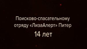 14 лет отряду «ЛизаАлерт» Питер в 2025 году. Идем дорогой добра