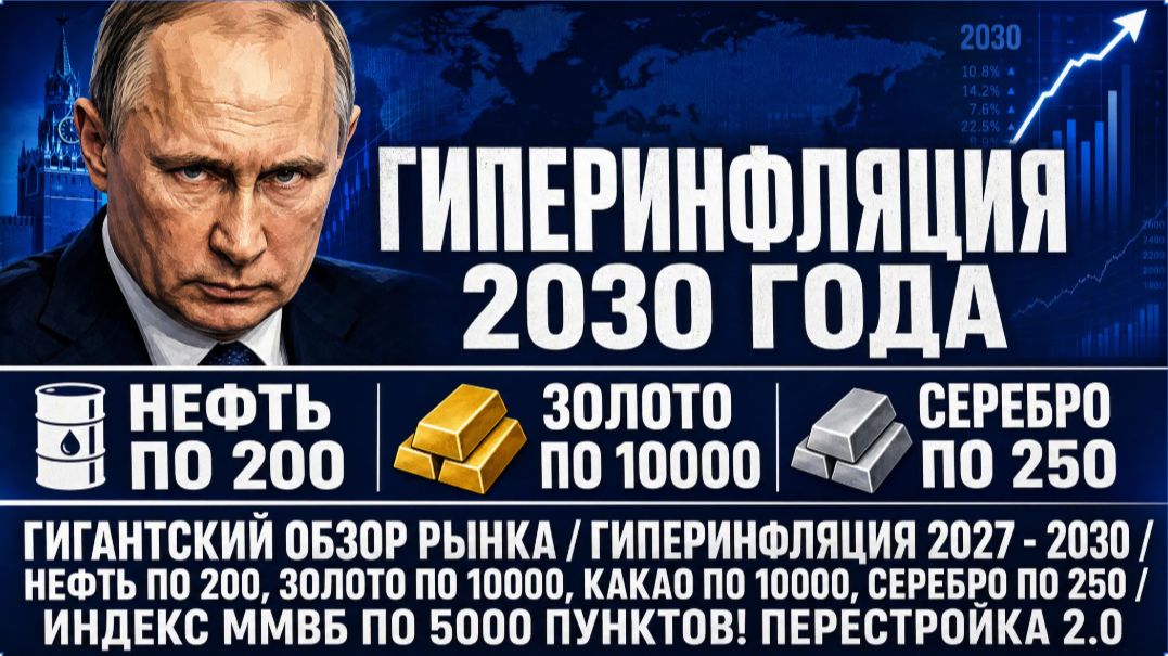 ГИГАНТСКИЙ ОБЗОР РЫНКА / ГИПЕРИНФЛЯЦИЯ 2030 / НЕФТЬ ПО 200, ЗОЛОТО ПО 10000 / ИНДЕКС ММВБ ПО 5000!