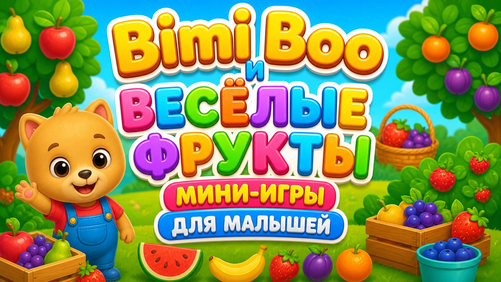 🍓 Bimi Boo и весёлые фрукты 🍊 Мини-игры для малышей 🎮развивающий мультфильм