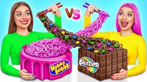 Жевательная Резинка vs Шоколадная Еда Челлендж # Съедобная Битва от TeenDO Challenge