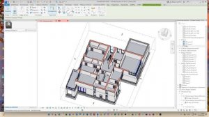Визуализация  проектируемого коттеджа  в Revit
