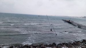 Вид на морской порт в городе Анапа
