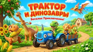 Синий трактор и динозавры 🦕🚜 | Развивающий мультфильм для детей про динозавров и технику