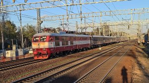ЧС6-025 ⭐ с поездом №160 Москва–Петрозаводск | Фирсановская