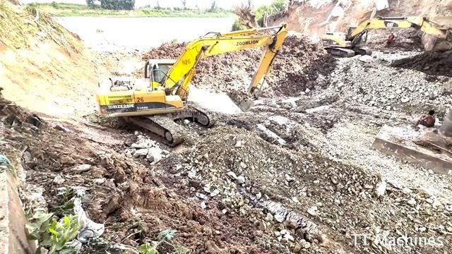 New Skills Prepare A New Canal System After The Flood By Heavy Dozer Zoomlion Push Stone-002 смотреть онлайн