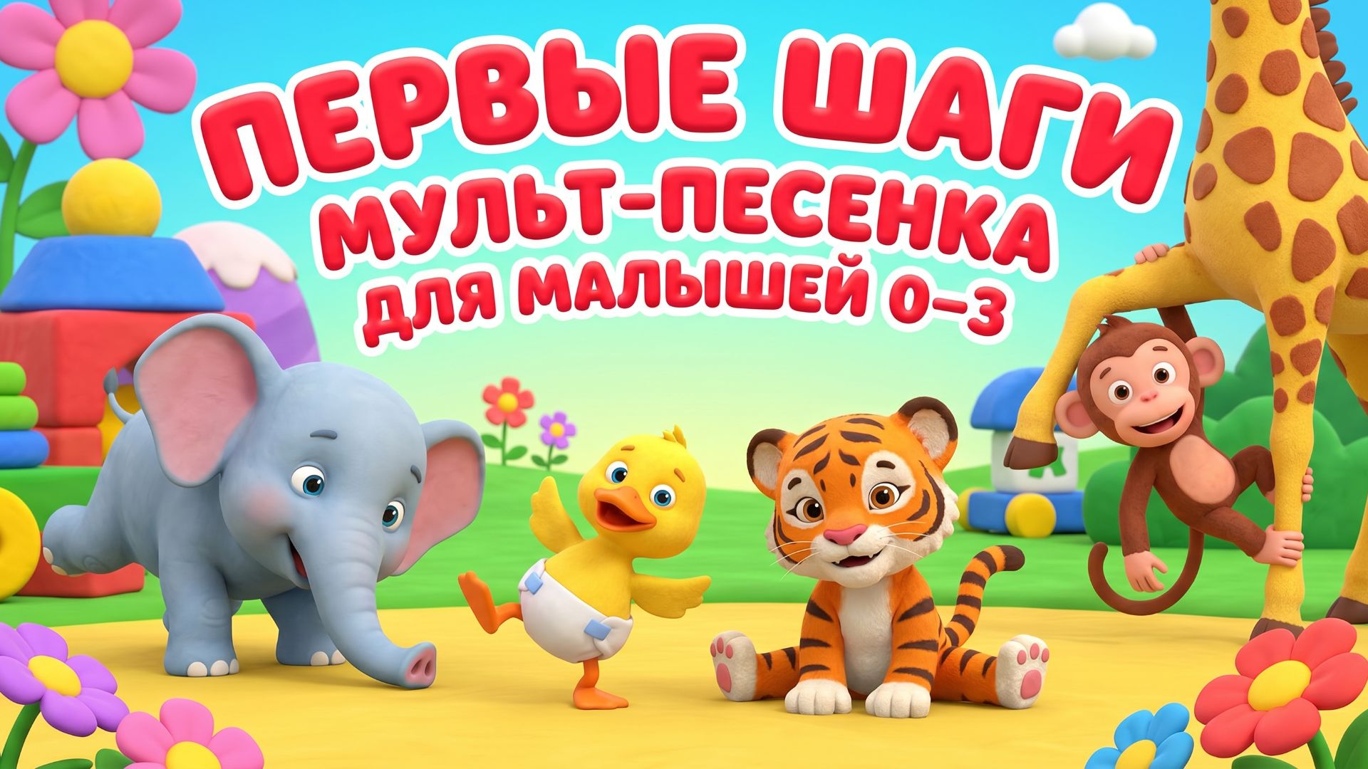 Первые шаги 👣 | Мульт-песенка для малышей 0–3 | Учимся ходить