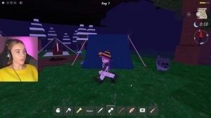 ПРАЗДНУЕМ ХЭЛЛОУИН В 99 ДНЕЙ ВЫЖИВАНИЯ В ЛЕСУ С АЛЁНОЙ в ROBLOX!