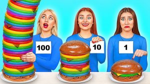 100 Слоев Еды Челлендж # Фантастические Лайфхаки с Едой от TeenDO Challenge