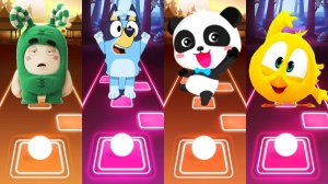 Мультик для детей. Баттл: Оддбодс, Блуи, БебиБас, Где Чики. Tiles Hop