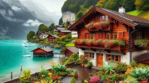 Оберрид, Швейцария 🇨🇭 Невероятно красивые деревни на берегу озера Бриенц | #смотретьонлайн