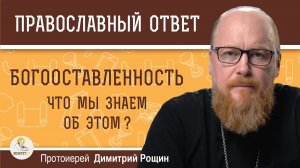 БОГООСТАВЛЕННОСТЬ.  Почему и для чего она бывает ?  Протоиерей Димитрий Рощин