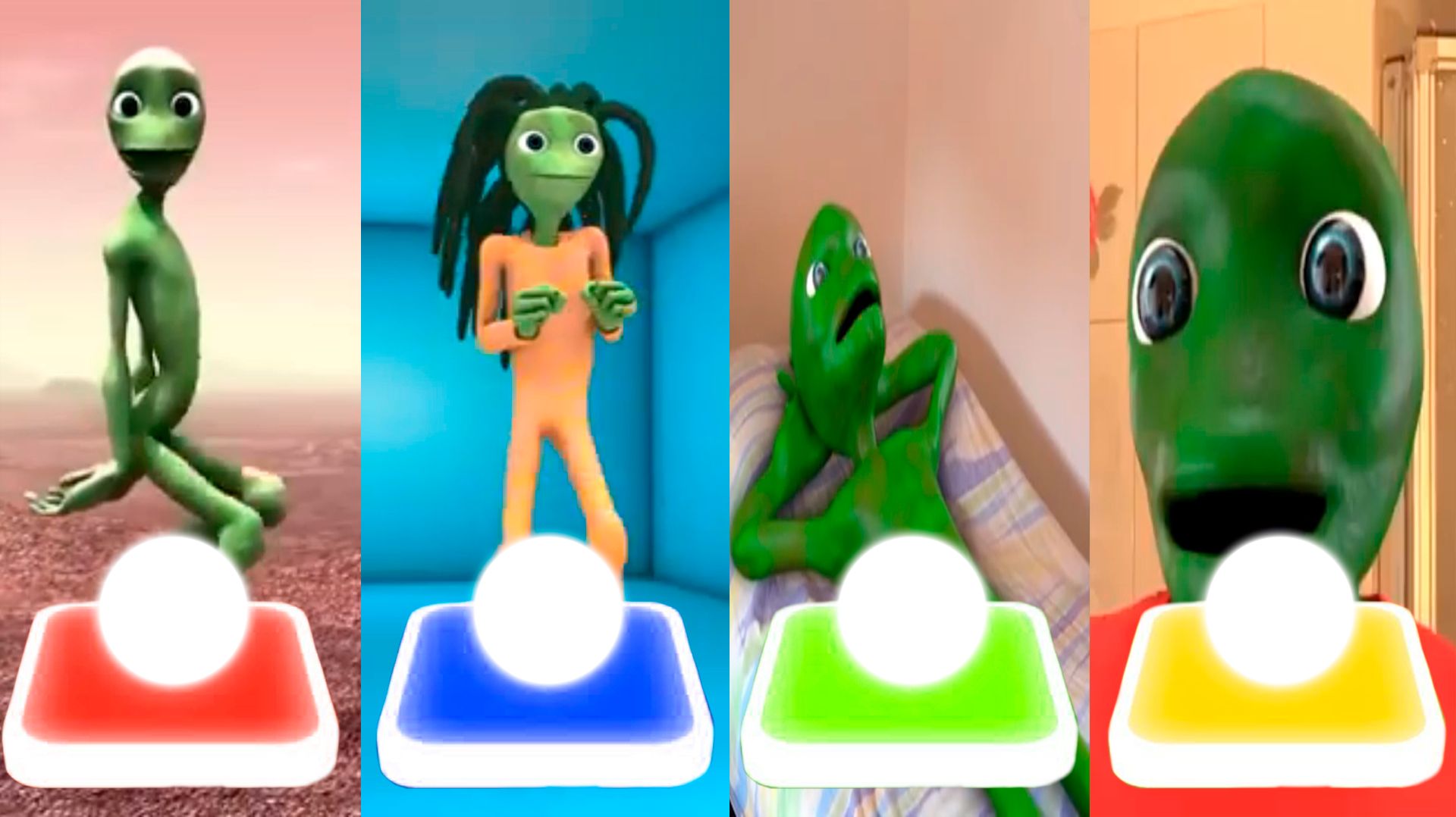 Coffin Dance Зелёный Человек Танцует Битва Дама ту косита 👽 Tiles Hop №3 - Мультик