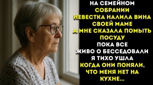 Невестка Наливала Вино Своей Матери, А Мне Сказала Помыть Посуду — Никто Даже Не Заметил, Как Я Ушла