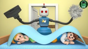 РОБЛОКС Брукхейвен 🏡RP : Сумасшедший робот-уборщик | Мультфильм Анимация #роблокс
