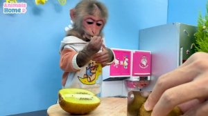 Naughty BiBi goes to supermarket and makes fruit cakes