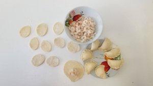 Аппетитные пельмени с креветками