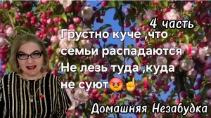 4 часть. Грустно куче ,что семьи распадаются❗️Не лезь туда, куда не суют😡❗️
