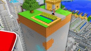 ВЫЖИВАЮ НА ЧАНКЕ В ОГРОМНОМ ГОРОДЕ В МАЙНКРАФТ I Компот minecraft
