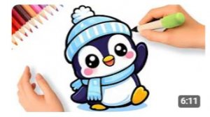 КАК НАРИСОВАТЬ ПРОСТОГО МИЛОГО ПИНГВИНА 🐧💙