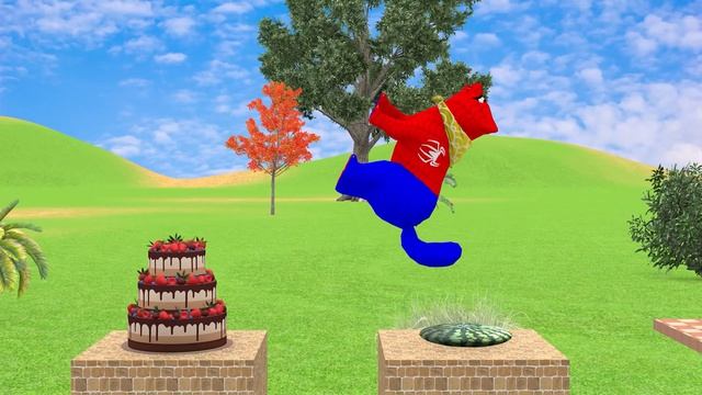 Long Slide Game With Cow Elephant Gorilla Hippopotamus Tiger - 3d Animal Game - Funny 3d Animals_par