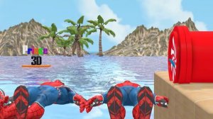 Long Slide Game With Cow Elephant Gorilla Hippopotamus Tiger - 3d Animal Game - Funny 3d Animals_par
