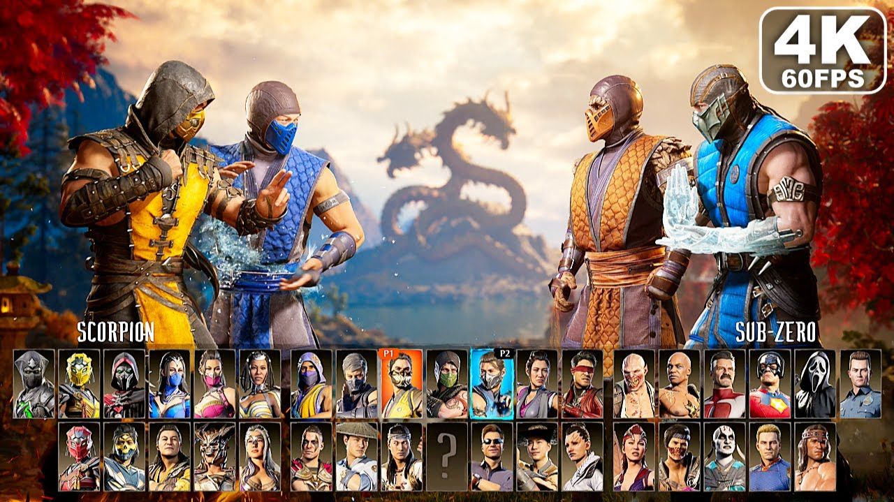 Игровой процесс Mortal Kombat 1. Все персонажи MK1.