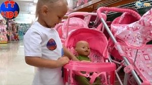 ✔ Baby Born VLOG. We are buying a perambulator for a Doll. Покупаем коляску для Куклы. Серия 8 ✔