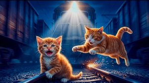 Крошечный котенок застрял на рельсах «Мама-кошка пожертвовала всем « Эмоциональная грустная история