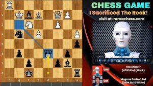 «Stockfish 18 пожертвовал ладью в начале партии против Магнуса Карлсена _ Шахматная партия«рус