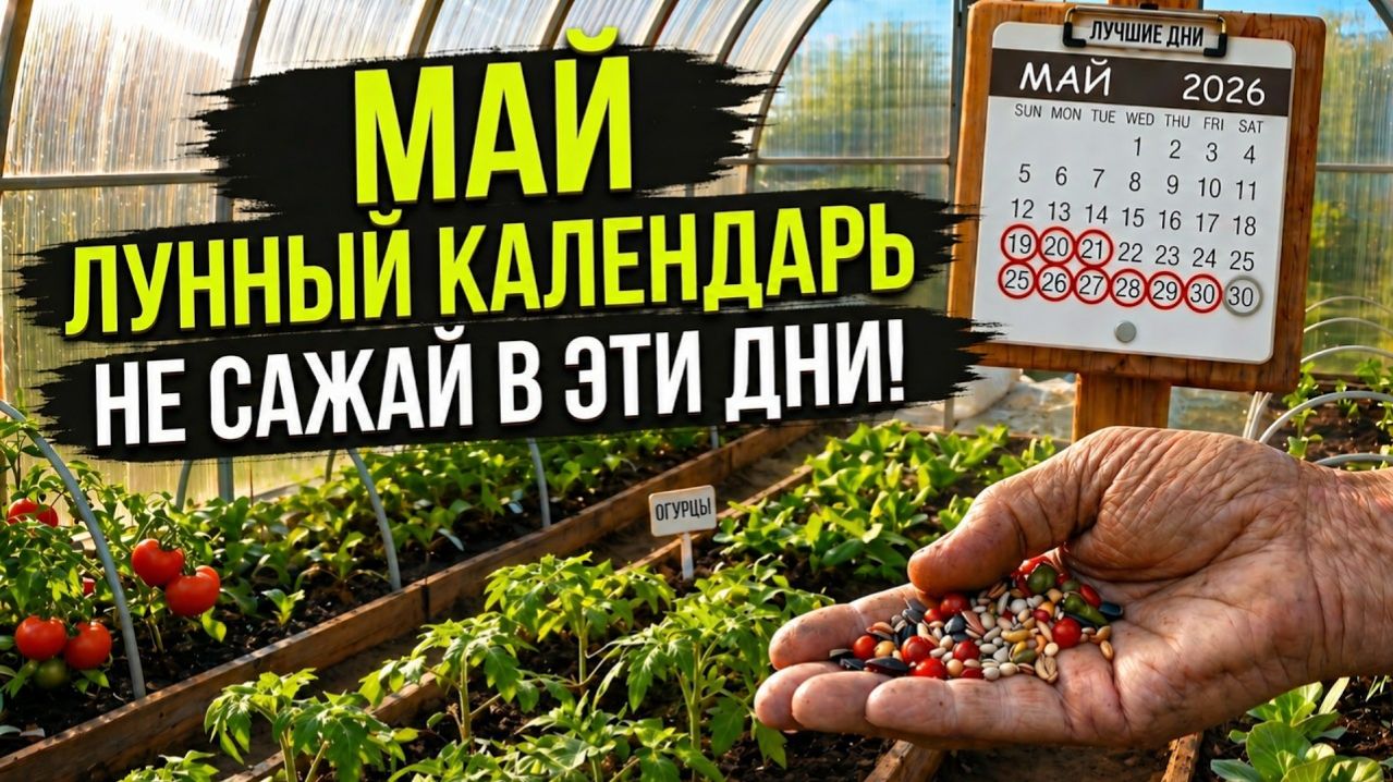 Когда сажать по Луне в мае 2026 Благоприятные дни для огорода