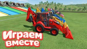 МУЛЬТИКИ ПРО РАЗНОЦВЕТНЫЕ МАШИНКИ И ТРАКТОРЫ ДЛЯ ДЕТЕЙ 🚜 ГОНКИ ТРАКТОРОВ ДЛЯ ДЕТЕЙ №49